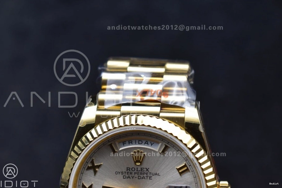 Edition Steel 36 Dial DayDate Roman Weight) with Bracelet Markers YG Best V5 President Silver vr3255 (Gain on QF 904L 0521